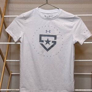 Boys Under Armour Gray Logo Short Sleeve Tee